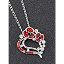 Necklace Elegant Poppy Heart